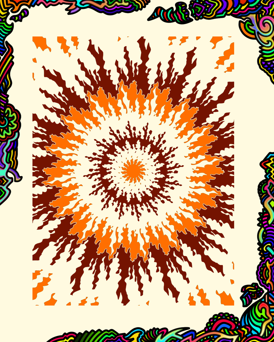 Auburn Swarm Back Print - Dark Heather Grey