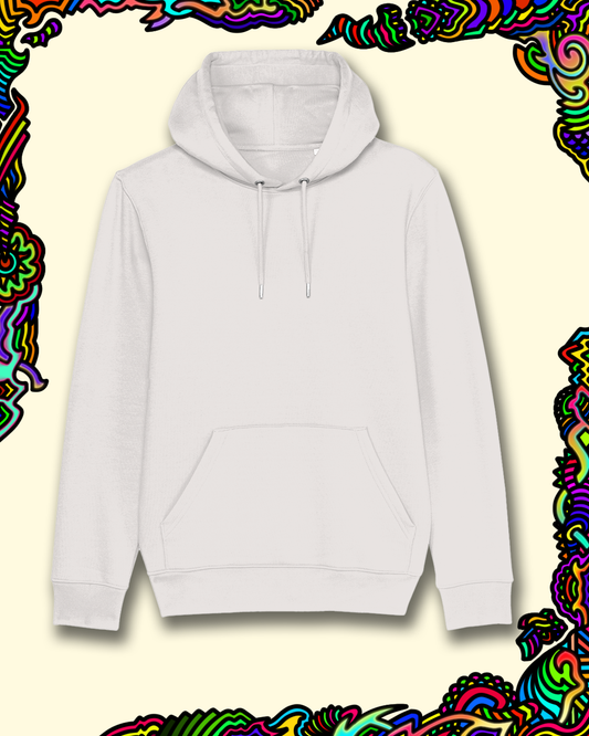 Moonbass Logo Back Print - Off White Hoodie