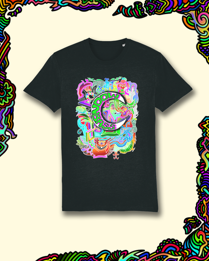Moonbass Logo Front Print - Black