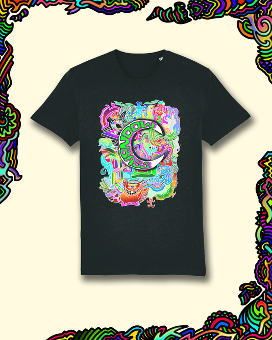 Moonbass Logo Front Print - Black