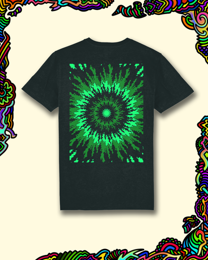 Green Swarm Back Print - Black