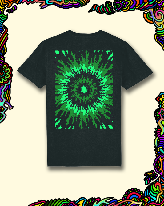 Green Swarm Back Print - Black